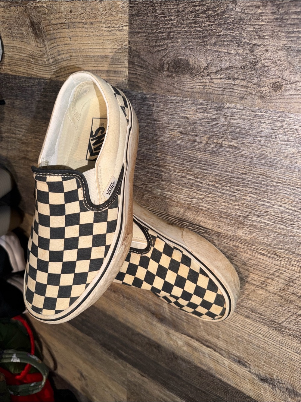 Vans Checkerboard Slip-On Sneakers - Black & Cream